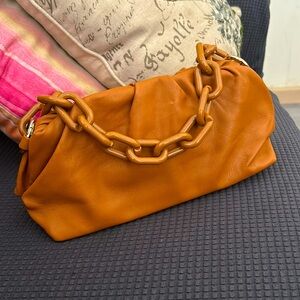 Tan leather purse